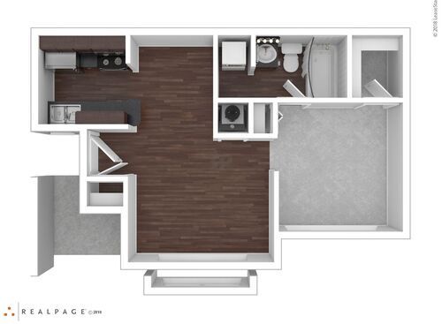 A2: Beds - 1: Baths - 1: SqFt Range - 509 to 509