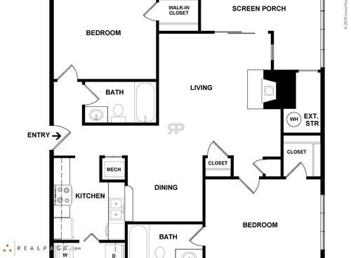 C2202: Beds - 2: Baths - 2: SqFt Range - 910 to 910