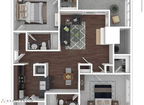 C2202: Beds - 2: Baths - 2: SqFt Range - 910 to 910
