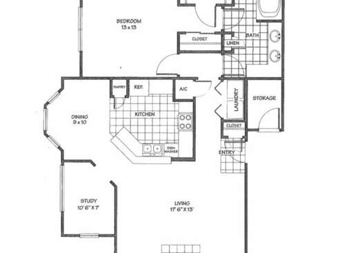 D2: Beds - 1: Baths - 1: SqFt Range - 1015 to 1015