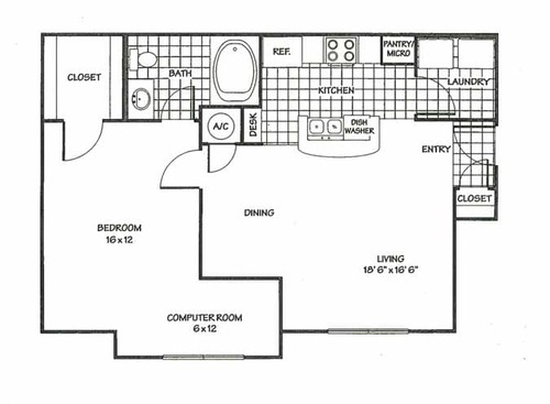 R2: Beds - 1: Baths - 1: SqFt Range - 748 to 748