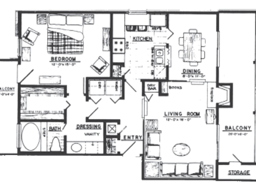 C1101: Beds - 1: Baths - 1: SqFt Range - 851 to 851