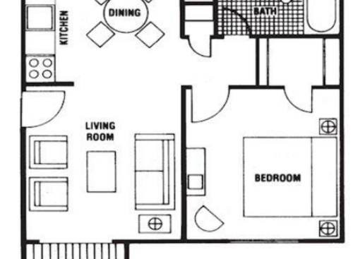 AEF02: Beds - 1: Baths - 1: SqFt Range - 518 to 518
