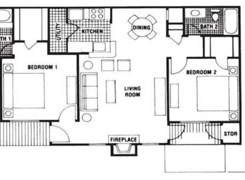 F2202: Beds - 2: Baths - 2: SqFt Range - 1000 to 1000