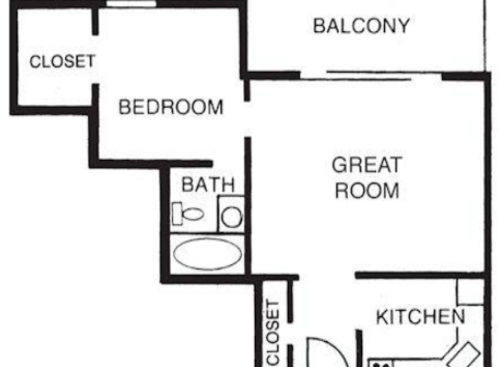 L1100: Beds - 1: Baths - 1: SqFt Range - 475 to 475