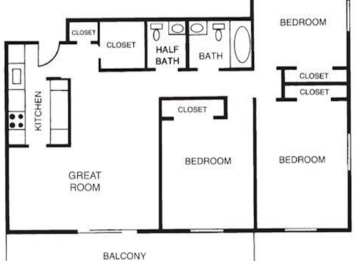 G3100: Beds - 3: Baths - 1.5: SqFt Range - 1140 to 1140