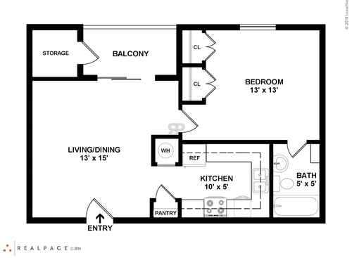 1 Bedroom: Beds - 1: Baths - 1: SqFt Range - 680 to 680