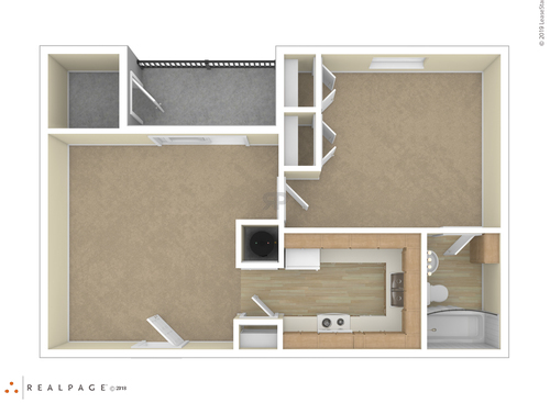 1 Bedroom: Beds - 1: Baths - 1: SqFt Range - 680 to 680