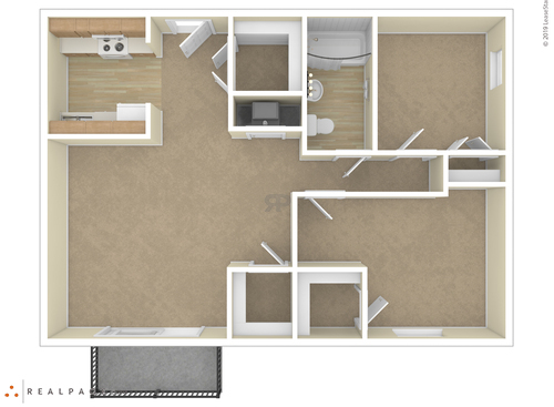 2 Bedroom: Beds - 2: Baths - 1: SqFt Range - 946 to 946