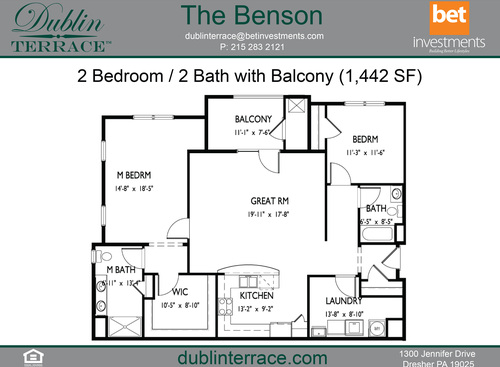 Benson: Beds - 2: Baths - 2: SqFt Range - 1442 to 1442