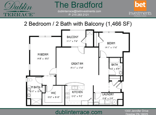 Bradford: Beds - 2: Baths - 2: SqFt Range - 1466 to 1466