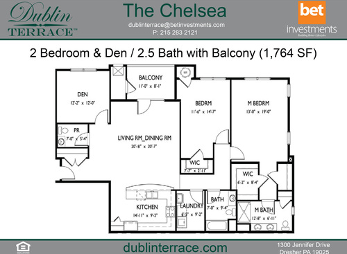 Chelsea: Beds - 2: Baths - 2.5: SqFt Range - 1764 to 1764