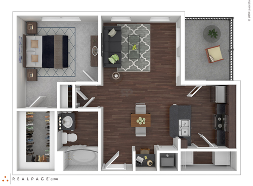 Carlton III (w/o balcony): Beds - 1: Baths - 1: SqFt Range - 793 to 793