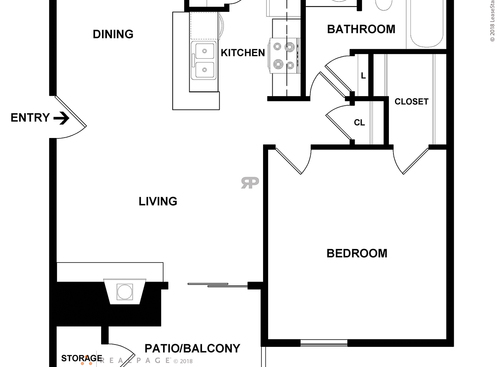 C1101: Beds - 1: Baths - 1: SqFt Range - 617 to 617