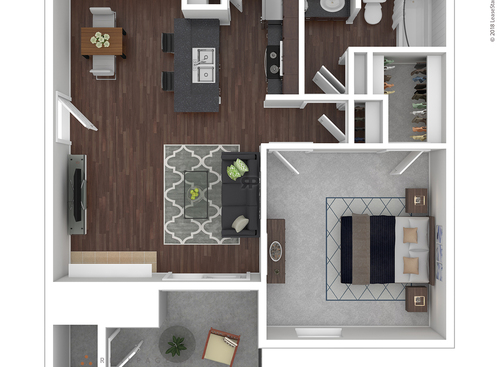 C1101: Beds - 1: Baths - 1: SqFt Range - 617 to 617