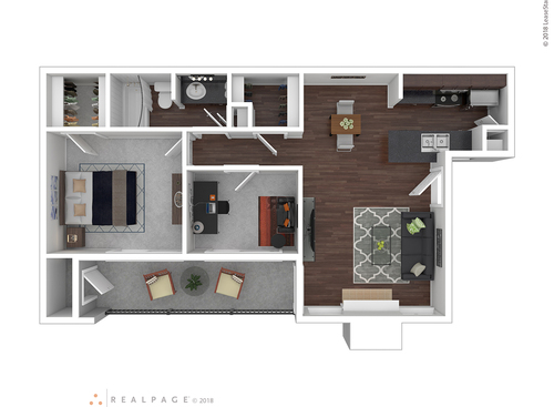 G1101: Beds - 1: Baths - 1: SqFt Range - 724 to 724