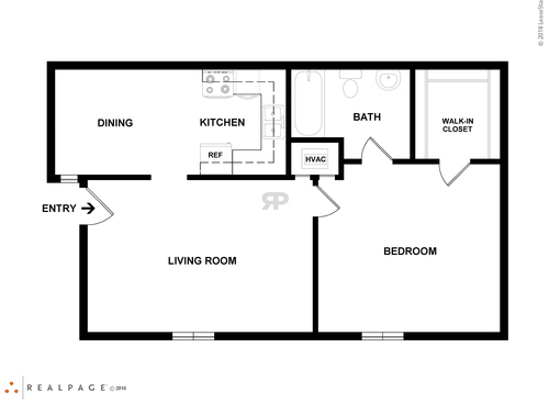 1 BEDROOM: Beds - 1: Baths - 1: SqFt Range - 611 to 611