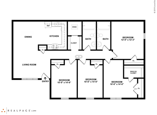 4 BEDROOM: Beds - 4: Baths - 2: SqFt Range - 1267 to 1267