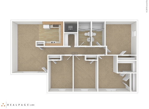 4 BEDROOM: Beds - 4: Baths - 2: SqFt Range - 1267 to 1267