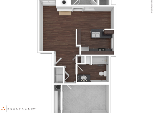 One Bedroom One  Bath 683sf: Beds - 1: Baths - 1: SqFt Range - 683 to 683