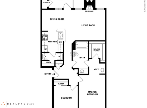Two Bedroom One Bath 907sf: Beds - 2: Baths - 1: SqFt Range - 907 to 907