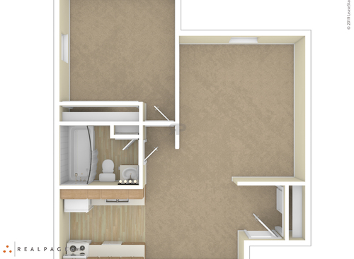 1 Bedroom: Beds - 1: Baths - 1: SqFt Range - 600 to 600