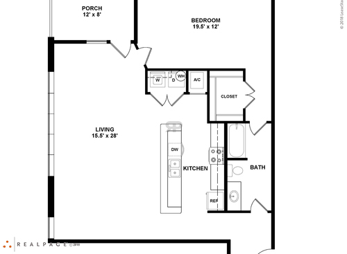 Unit A: Beds - 1: Baths - 1: SqFt Range - 1111 to 1111