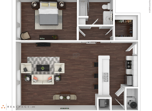 Unit B: Beds - 1: Baths - 1: SqFt Range - 908 to 908