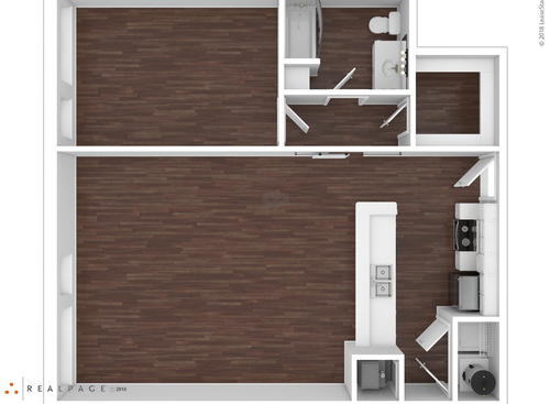 Unit B: Beds - 1: Baths - 1: SqFt Range - 908 to 908