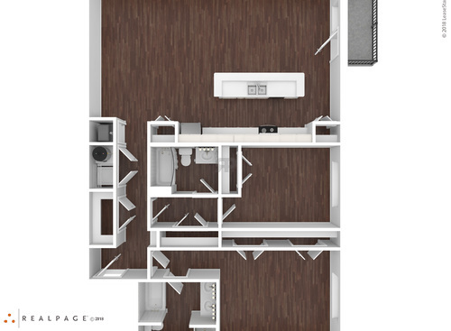 Unit D: Beds - 2: Baths - 2: SqFt Range - 1435 to 1435