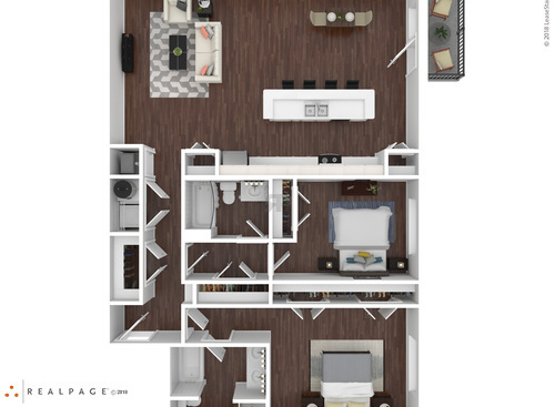 Unit D: Beds - 2: Baths - 2: SqFt Range - 1435 to 1435