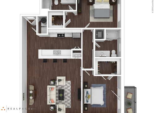 Unit E: Beds - 2: Baths - 2: SqFt Range - 1240 to 1240