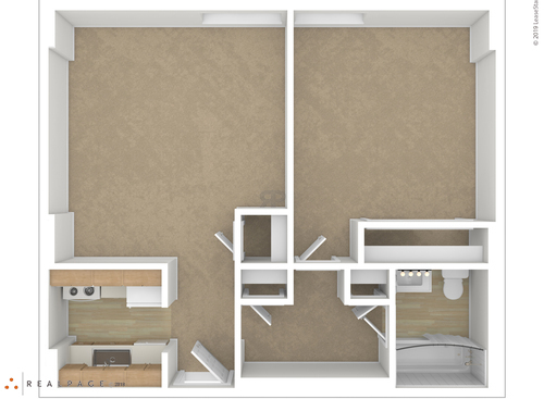 Spring Garden Towers - 1 Bedroom - 1 bed - 1 bath - 566 sf