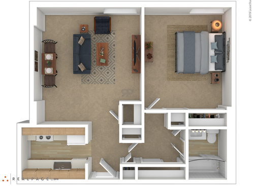 Spring Garden Towers - 1 Bedroom - 1 bed - 1 bath - 566 sf