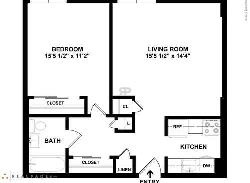 Spring Garden Towers - 1 Bedroom - 1 bed - 1 bath - 566 sf