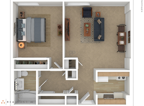Spring Garden Towers - 1 Bedroom - 1 bed - 1 bath - 566 sf