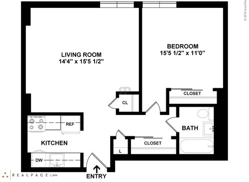 Spring Garden Towers - 1 Bedroom - 1 bed - 1 bath - 566 sf