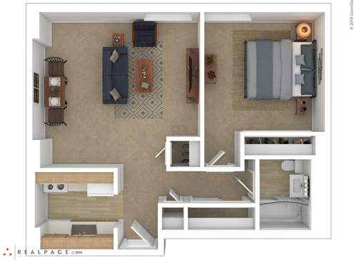 Spring Garden Towers - 1 Bedroom - 1 bed - 1 bath - 566 sf