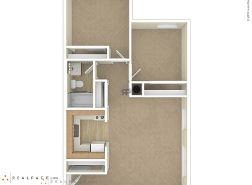 Parkview Apartments - 2 Bedroom - 2 bed - 1 bath - 739 sf