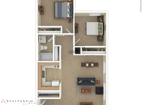 Parkview Apartments - 2 Bedroom - 2 bed - 1 bath - 739 sf