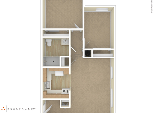 Parkview Apartments - 2 Bedroom - 2 bed - 1 bath - 739 sf