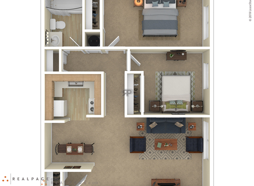 Parkview Apartments - 2 Bedroom - 2 bed - 1 bath - 739 sf