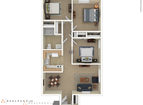 Parkview Apartments - 3 Bedroom - 3 bed - 1.5 bath - 1022 sf
