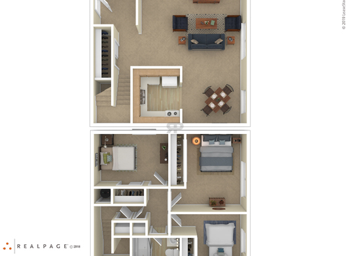 Parkview Apartments - 3 Bedroom - 3 bed - 1.5 bath - 1022 sf