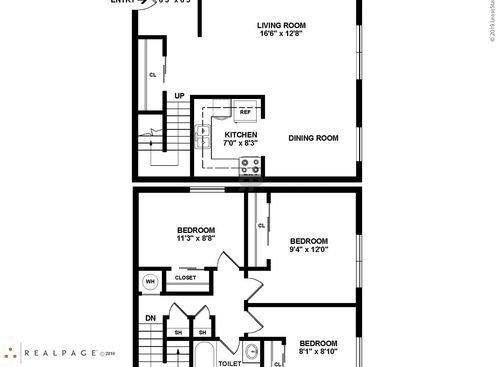 Parkview Apartments - 3 Bedroom - 3 bed - 1.5 bath - 1022 sf