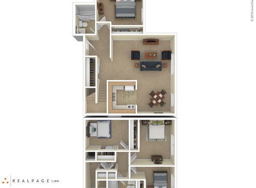 Parkview Apartments - 4 Bedroom - 4 bed - 2 bath - 1286 sf