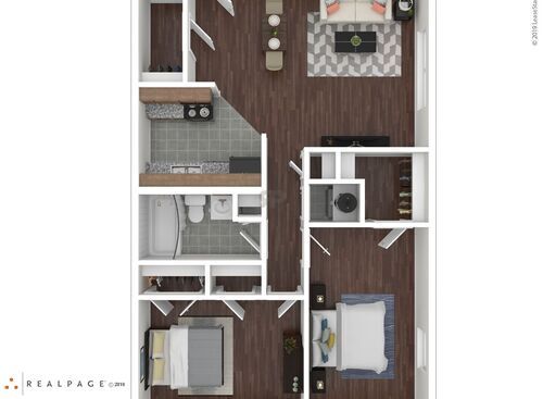 Brentwood - 2 Bedroom - 2 bed - 1 bath - 800 sf