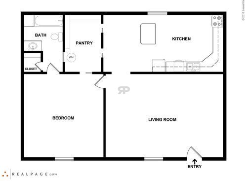 Forest Apartments - Singles Unit - 1 bed - 1 bath - 475 sf