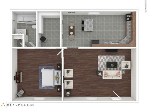 Forest Apartments - Singles Unit - 1 bed - 1 bath - 475 sf
