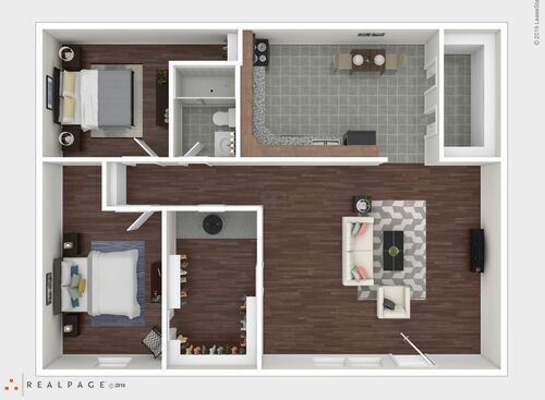 Forest Apartments - Family Unit - 2 bed - 1 bath - 675 sf